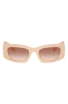 Prada 0pr D03sd Bold Rectangular Acetate Sunglasses In Neutral