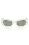 Prada 51mm Rectangular Sunglasses In Orange