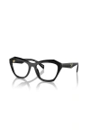 Prada 52mm Butterfly Optical Glasses In Brown