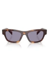 Prada 52mm Butterfly Polarized Sunglasses In Purple