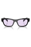 Prada 52mm Butterfly Polarized Sunglasses In Purple