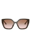 Prada 52mm Butterfly Sunglasses In Brown/spotted Pink/brown G