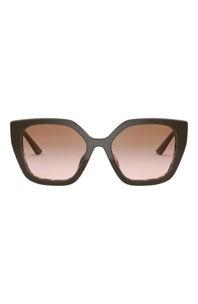 Prada 52mm Butterfly Sunglasses In Brown/spotted Pink/brown G