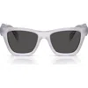 Prada 52mm Butterfly Sunglasses In Gray