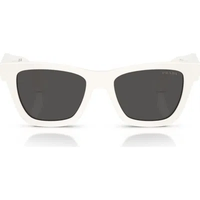 Prada 52mm Butterfly Sunglasses In White