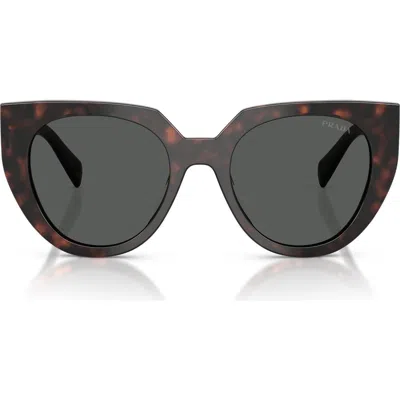 Prada 52mm Cat Eye Sunglasses In Brown