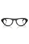 Prada 52mm Irregular Blue Light Blocking Glasses In Neutral