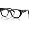 Prada 52mm Irregular Optical Glasses In Black