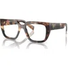 Prada 52mm Irregular Optical Glasses In Brown