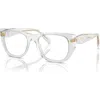 Prada 52mm Irregular Optical Glasses In Gray