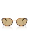 Prada Womens Brown Pr B56s Round-frame Tortoiseshell Metal Sunglasses In Brown