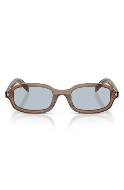 Prada 52mm Oval Sunglasses In Brown