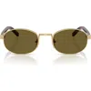 Prada 52mm Oval Sunglasses In Gold