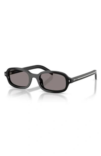 Prada 52mm Oval Sunglasses In Gold