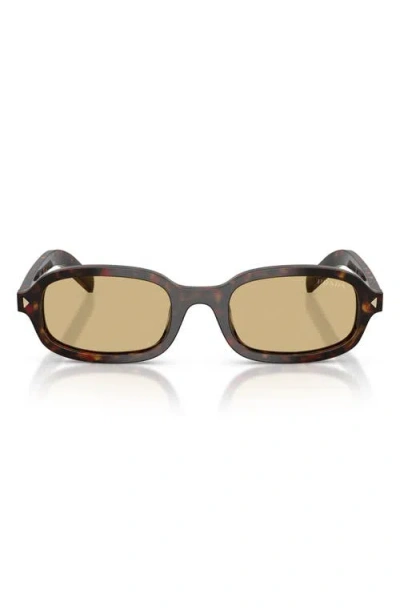 Prada 52mm Oval Sunglasses In Metallic