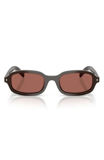 Prada 52mm Oval Sunglasses In White