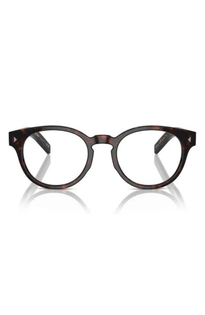 Prada 52mm Phantos Optical Glasses In Brown
