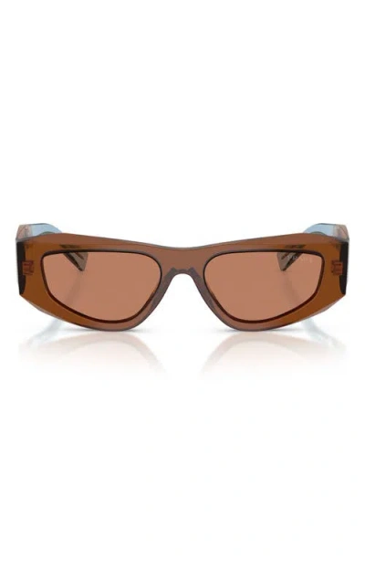 Prada 52mm Pillow Sunglasses In Brown