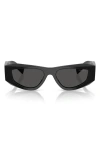 Prada Symbole Rectangular-frame Sunglasses In Gray
