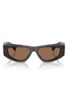 Prada Symbole Rectangular-frame Sunglasses In Metallic