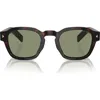 Prada Sunglasses With Iconic Metal Plaque In Willow Green Lenses