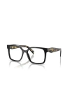 Prada 52mm Rectangle Optical Glasses In Black