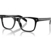 Prada 52mm Rectangle Optical Glasses In Black