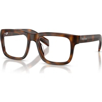 Prada 0pr D02v Oversized Square Frame Tortoiseshell Acetate Sunglasses In Brown