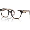 Prada 52mm Rectangle Optical Glasses In Gray