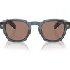 Prada Sunglasses With Iconic Metal Plaque In Grey