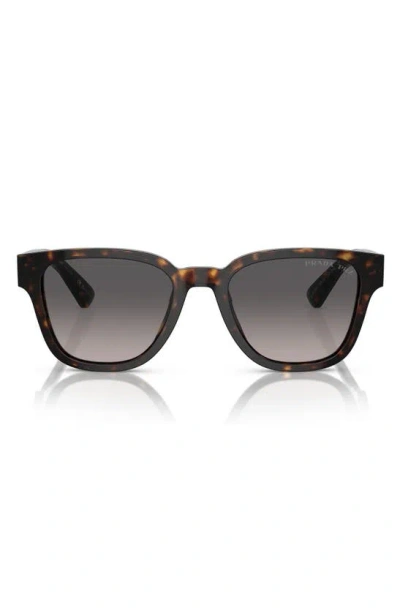 Prada 52mm Square Polarized Sunglasses In Metallic