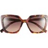 Prada 52mm Square Sunglasses In Grey Tort
