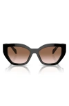 Prada 53mm Butterfly Polarized Sunglasses In 11p70e53 Brown Grad