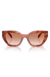 Prada 53mm Butterfly Polarized Sunglasses In Brown Gradient