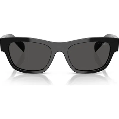 Prada 53mm Butterfly Sunglasses In Black