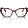Prada 53mm Cat Eye Optical Glasses In Multi