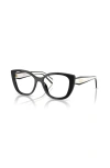 Prada 53mm Cat Eye Optical Glasses In Black