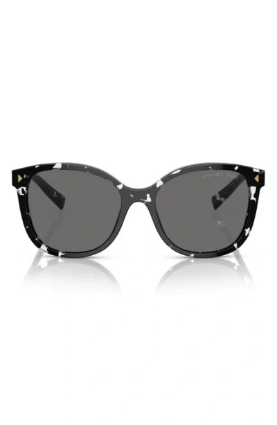 Prada 53mm Cat Eye Sunglasses In Black