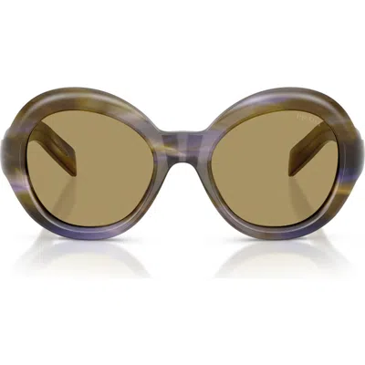 Prada 53mm Gradient Round Sunglasses In Multi