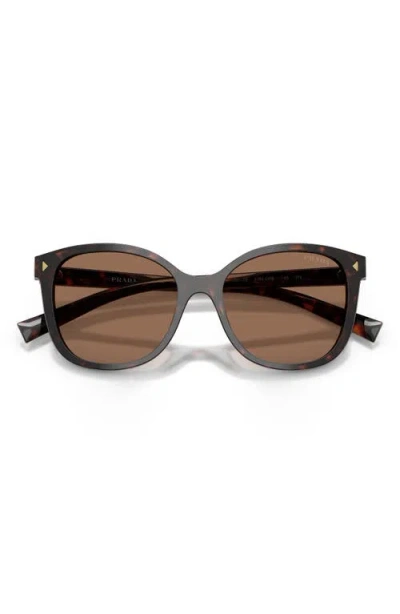Prada 53mm Gradient Square Sunglasses In Brown