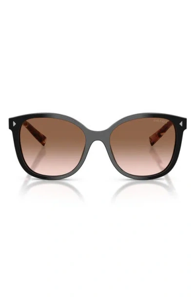 Prada 53mm Gradient Square Sunglasses In Black