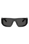 Prada 53mm Irregular Sunglasses In Pink