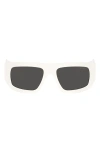 Prada 53mm Irregular Sunglasses In Purple