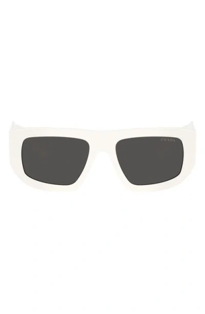 Prada 53mm Irregular Sunglasses In Purple