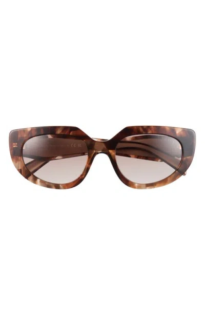 Prada 53mm Oval Sunglasses In Brown