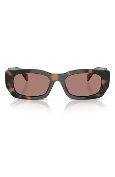 Prada 53mm Pillow Square Polarized Sunglasses In Light Brown
