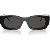 Prada Rectangle-frame Sunglasses In 09q08z53 Black