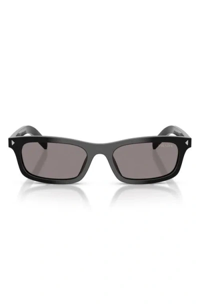 Prada Womens Black Pr D05s Rectangle-frame Acetate Sunglasses