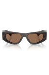 Prada Symbole Rectangular-frame Sunglasses In Metallic