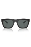 Prada Ps01zs Active Dg002g Nero Effetto Gommato Sunglasses In Rubber Black